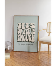His Grace is enough print, Christian Wall Art, Large Printable Art, Sage Green Poster, Prayer Room Decor, Digital Download 1539286462