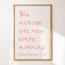 His Mercies Are New Print Pink Christian Wall Art (Digital Download) 1797436225