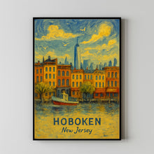 Hoboken Travel Print Wall Art, Hoboken - New Jersey City Print, Hoboken Travel Gift, Hoboken City Poster, Van Gogh style Travel Gift