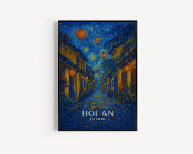 Hoi An Travel Poster - Vietnam Wall Art Print, Ancient town Illustration Artwork, Home & Office decor, Gift idea, Quang Nam Travel print (2)