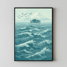 Hokusai Ukiyo-e Blue Japanese Great Wave Landscape Wall Art Asian Landscape Poster Print