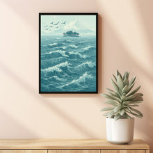Hokusai Ukiyo-e Blue Japanese Great Wave Landscape Wall Art Asian Landscape Poster Print
