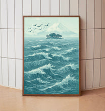 Hokusai Ukiyo-e Blue Japanese Great Wave Landscape Wall Art Asian Landscape Poster Print
