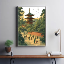 Hokusai Ukiyo-e Japanese Woodblock Landscape Wall Art Landscape Poster Print Kawase Green Japanese Decor