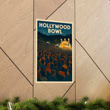Hollywood Bowl Vintage Travel Poster, Los Angeles Concert Venue Wall Art, Retro California Print, Iconic Landmark Illustration 4422366198