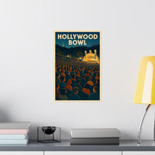 Hollywood Bowl Vintage Travel Poster, Los Angeles Concert Venue Wall Art, Retro California Print, Iconic Landmark Illustration 4422366198