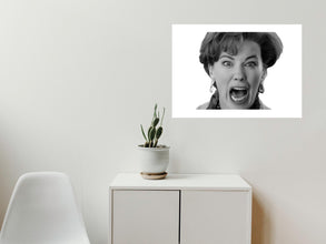 Home Alone Movie Poster, 90s Retro Comedy Scene, Kevin's Mom Scream, Black and White Art Print, Christmas Wall Decor, Gift, Digital Download 1791567899