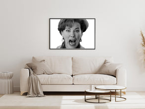 Home Alone Movie Poster, 90s Retro Comedy Scene, Kevin's Mom Scream, Black and White Art Print, Christmas Wall Decor, Gift, Digital Download 1791567899 7173