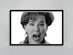 Home Alone Movie Poster, 90s Retro Comedy Scene, Kevin's Mom Scream, Black and White Art Print, Christmas Wall Decor, Gift, Digital Download 1791567899