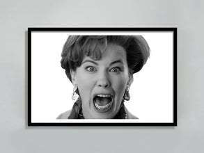 Home Alone Movie Poster, 90s Retro Comedy Scene, Kevin's Mom Scream, Black and White Art Print, Christmas Wall Decor, Gift, Digital Download 1791567899