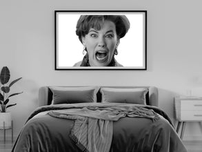 Home Alone Movie Poster, 90s Retro Comedy Scene, Kevin's Mom Scream, Black and White Art Print, Christmas Wall Decor, Gift, Digital Download 1791567899