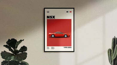 Honda NSX Poster Mid-Century JDM Car Print (Minimalist Movie Poster) 1419351140
