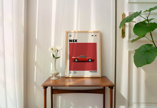 Honda NSX Poster Mid-Century JDM Car Print (Minimalist Movie Poster) 1419351140