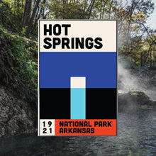 Hot Springs National Park Mid Century Poster  Abstract Travel Poster  Minimalist Art Print  National Park Poster  Arkansas Poster 1770001114