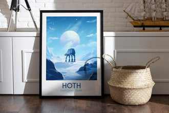 Hoth National Park Poster Star Wars AT-AT Walker Art Print 1778401176