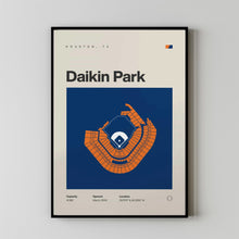 Houston Ballpark Poster, Daikin Park Stadium Print, Mid Century Modern Baseball Poster,-KJRZG2