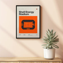 Houston Dynamo Poster, Shell Energy Stadium Print, Mid Century Modern Soccer Poster, Fo-EQBEB7
