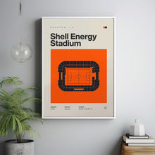 Houston Dynamo Poster, Shell Energy Stadium Print, Mid Century Modern Soccer Poster, Fo-EQBEB7