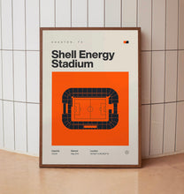Houston Dynamo Poster, Shell Energy Stadium Print, Mid Century Modern Soccer Poster, Fo-EQBEB7