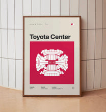 Houston Rockets Poster, Toyota Center Stadium Print, Mid Century Modern Basketball Post-WJLAF4
