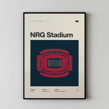 Houston Texans Poster, NRG Stadium Print, Mid Century Modern Football Poster, Sports Be-TASWBB