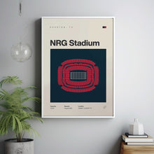 Houston Texans Poster, NRG Stadium Print, Mid Century Modern Football Poster, Sports Be-TASWBB