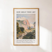 How Great Thou Art Hymn Vintage Christian Wall Art Digital Download Bible Verse Wall Art Landscape Mural Jesus God Christian Printable Gift 1706822510