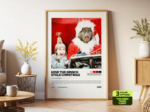 How the Grinch Stole Christmas Poster, Retro Movie, Vintage Film, Jim Carrey, Ron Howard 4416413233