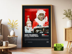 How the Grinch Stole Christmas Poster, Retro Movie, Vintage Film, Jim Carrey, Ron Howard 4416413233