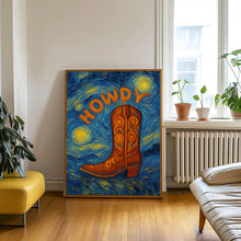Howdy Cowgirl Boots Print - Cowgirl, Western Preppy Aesthetic, Pink Red, Trendy Preppy Funky, Cowgirl Boots, 90s Y2K Girly Dorm Art, Yee Haw