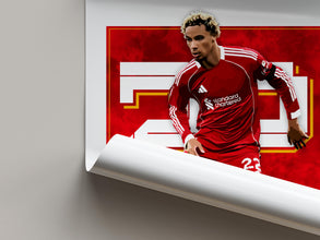 Hugo Ekitike Football Poster Modern Liverpool Poster Art Print 4387766213