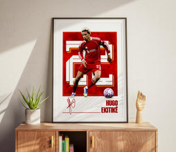 Hugo Ekitike Football Poster Modern Liverpool Poster Art Print 4387766213
