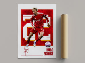 Hugo Ekitike Football Poster Modern Liverpool Poster Art Print 4387766213