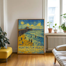 Huntington Beach California Travel Print, Huntington Beach Poster Print, Huntington Beach Wall Art, California Coast Wall Decor
