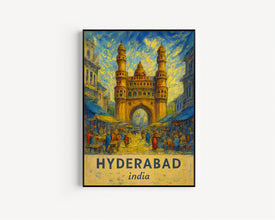 Hyderabad Travel Print Wall Art, Hyderabad - India City Print, Hyderabad Travel Gift, Hyderabad City Poster, Wall Art, Travel Gift