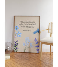 ISAIAH 6022 Print, Retro Christian Wall Art, Scripture Art, Wildflowers, Christian Poster, Bible Verse, Digital Download, Faith Poster 1639734340