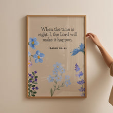 ISAIAH 6022 Print, Retro Christian Wall Art, Scripture Art, Wildflowers, Christian Poster, Bible Verse, Digital Download, Faith Poster 1639734340