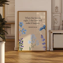 ISAIAH 6022 Print, Retro Christian Wall Art, Scripture Art, Wildflowers, Christian Poster, Bible Verse, Digital Download, Faith Poster 1639734340