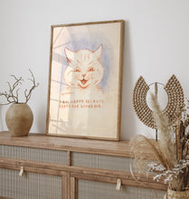 I Am Happy Because Everyone Loves Me by Louis Wain Art Print, Louis Wain poster, Cat wall decor, Cat Poster, Animal Wall Decor 1610231353 7333