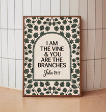 I Am The Vine You Are The Branches Vintage Christian Art Bible Verse Wall Art(2)