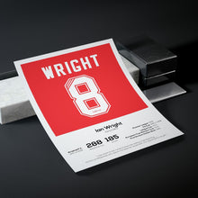 Ian Wright AFC Legend Stats Football Print 889924259 8827