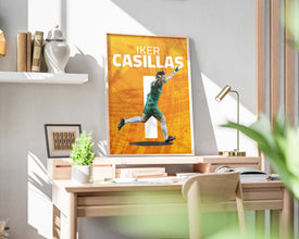 Iker Casillas Poster, Spanish Goalkeeper Art Sport Poster 1697276668