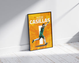 Iker Casillas Poster, Spanish Goalkeeper Art Sport Poster 1697276668