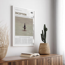 Inception, Christopher Nolan, Retro Movie Poster, Custom Movie Poster 4421168773