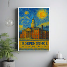 Independence Poster Print, Independence Travel Poster, Independence Van Gogh Style Wall Art, Independence, Missouri, United States
