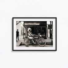 Indian Motorcycle Print, Native American Biker, Black and White Wall Art, Vintage Print, Photography Prints, Museum Quality Print 1606604592