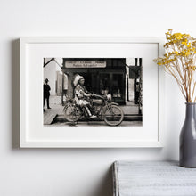 Indian Motorcycle Print, Native American Biker, Black and White Wall Art, Vintage Print, Photography Prints, Museum Quality Print 1606604592