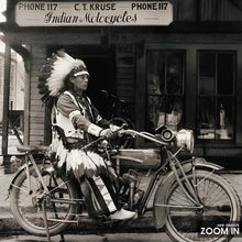 Indian Motorcycle Print, Native American Biker, Black and White Wall Art, Vintage Print, Photography Prints, Museum Quality Print 1606604592