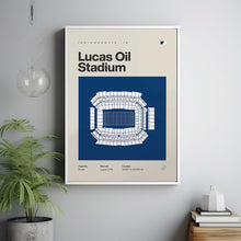 Indianapolis Colts Poster, Lucas Oil Stadium Print, Mid Century Modern Football Poster,-2DMS6L