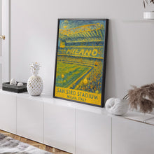 Inter Milan  San Siro Stadium  Black and White  Poster